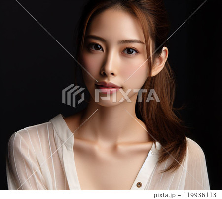 白いブラウスの美女 119936113