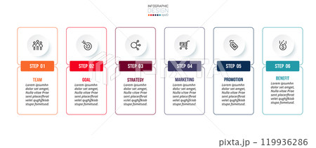 Infographic template business concept with step. Infographic template business concept with step. 119936286