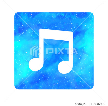 水色の星空｜音符マーク 119936999