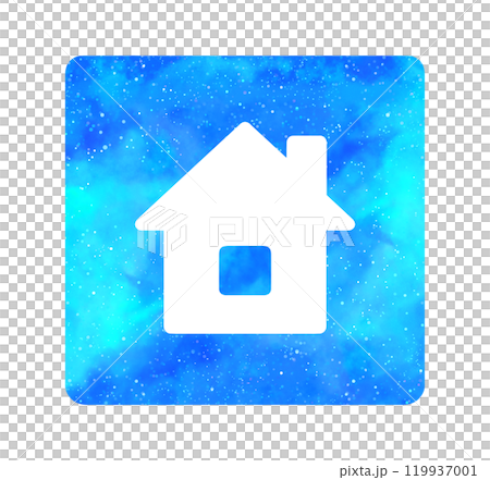 淡藍色星空|房子圖標 119937001