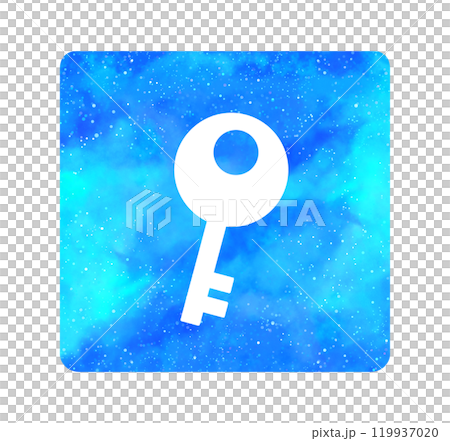 水色の星空｜鍵アイコン 119937020