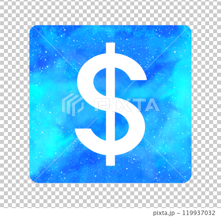 淺藍色星空|簡單的美元標記 119937032