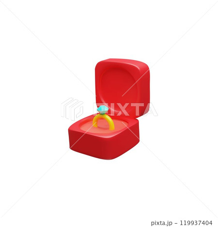 3d icon of an engagement or wedding ring. 119937404
