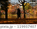 池のほとりの紅葉 119937407