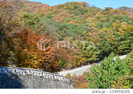 世界遺産/南漢山城 紅葉と城郭【韓国/京畿道】 世界遺産/南漢山城 紅葉と城郭【韓国/京畿道】 119938208