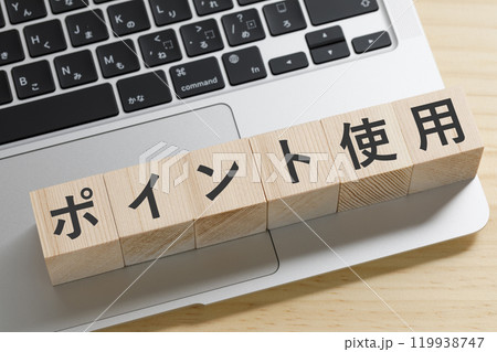 ポイント使用と書かれた積み木のブロック ポイント使用と書かれた積み木のブロック 119938747