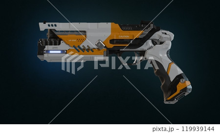 Futuristic Gun Design Sci-Fi Pistol Concept 119939144