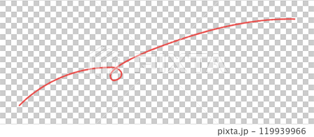 Hand-drawn curled red horizontal lines - simple and stylish design material Hand-drawn curled red horizontal lines - simple and stylish design material 119939966