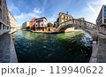 Serene Afternoon View of a Venetian Canal With an Ornate Bridge in Venice, Italy 119940622