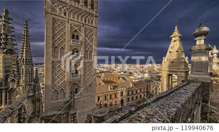 Seville Panoramic Cityview from Seville Cathedral, Spain 119940676