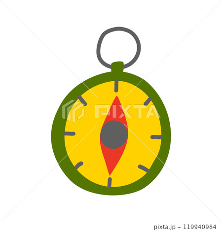 Colorful cartoon compass illustration on a white background for navigation concepts Colorful cartoon compass illustration on a white background for navigation concepts 119940984