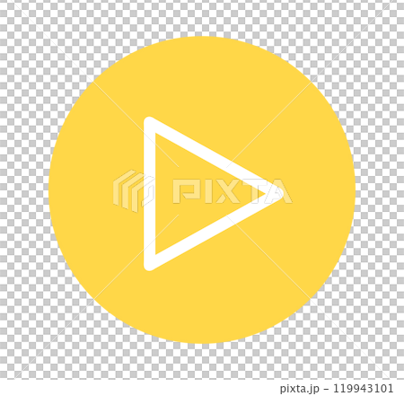 Simple yellow play button 119943101