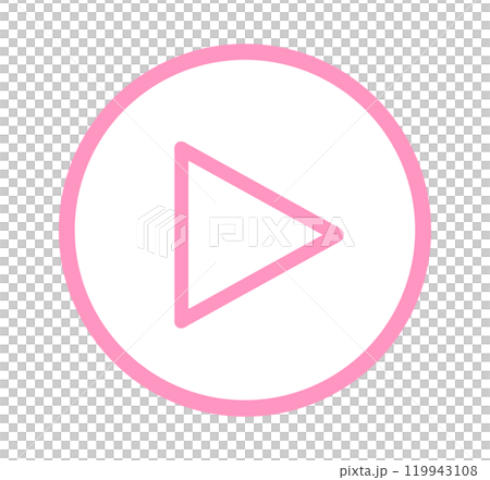 Simple pink play button Simple pink play button 119943108
