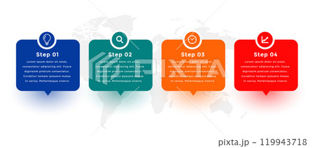 four steps professional infographic design 119943718