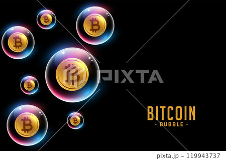 bitcoin bubble concept background design 119943737