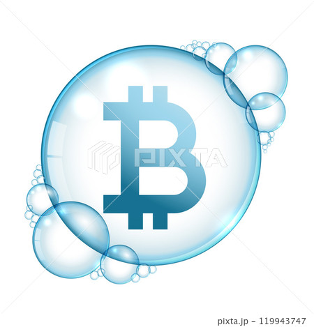 bitcoin bubble cryptocurrency burst concept background bitcoin bubble cryptocurrency burst concept background 119943747