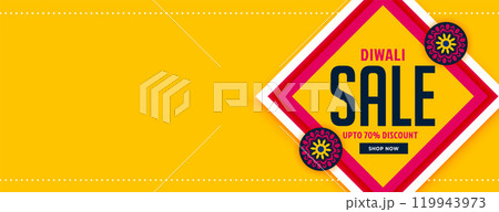 happy diwali sale banner with text space 119943973