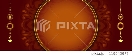 tradtional happy diwali premium banner with text or image space 119943975