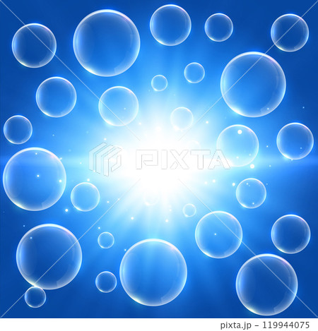 water bubbles glowing blue background water bubbles glowing blue background 119944075