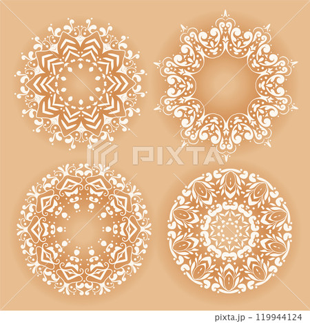 decorative mandala pattern set of four 119944124