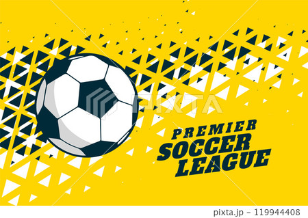 yellow sports background with football soccer and triangle halftone yellow sports background with football soccer and triangle halftone 119944408