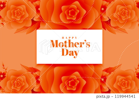 happy mother's day flower decorative greeting design happy mother's day flower decorative greeting design 119944541