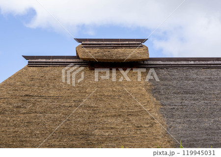 茅葺き屋根のある古民家 119945031