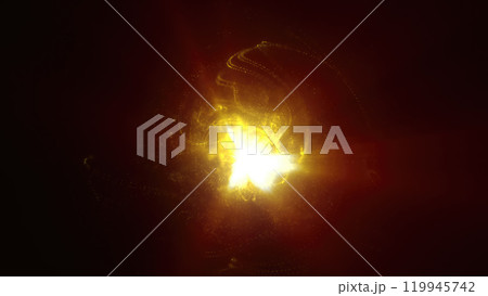 A glowing golden burst of light in a dark background, radiating warmth and energy sphere. Perfect for themes of power, energy, or creativity A glowing golden burst of light in a dark background, radiating warmth and energy sphere. Perfect for themes of power, energy, or creativity 119945742