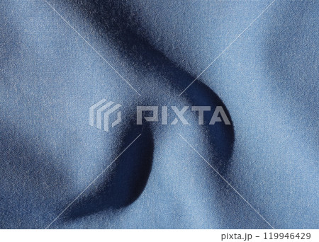 creased blue cotton fabric texture background 119946429