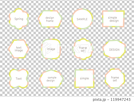 Set of loose frames Frame Background Decoration Title Cute Simple Soft Material Color 119947243