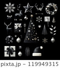 シンプルなクリスマスツリーのイラストセット 119949315