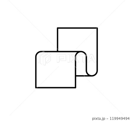 波打つ長い紙のシンプルなイラスト ベクター 波打つ長い紙のシンプルなイラスト ベクター 119949494