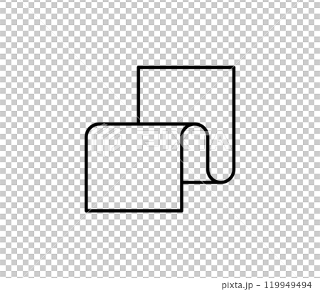 波打つ長い紙のシンプルなイラスト ベクター 波打つ長い紙のシンプルなイラスト ベクター 119949494