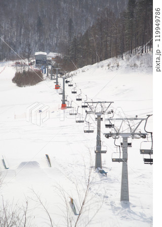 This cable car is for those who want to go up to see the beauty of Chersky stone or want to go up to the highest point of this mountain for skiing. The height of this place is 755 meters above the sea 119949786