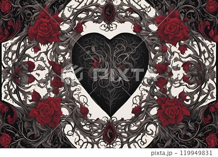 ゴシックでダークなハートの壁紙 119949831