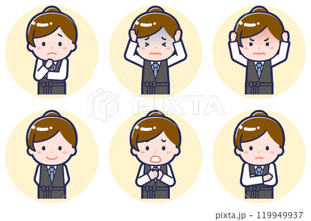 女性バーテンダーのポーズセット_05 女性バーテンダーのポーズセット_05 119949937