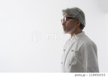 男性シェフのシルエット 男性シェフのシルエット 119950333