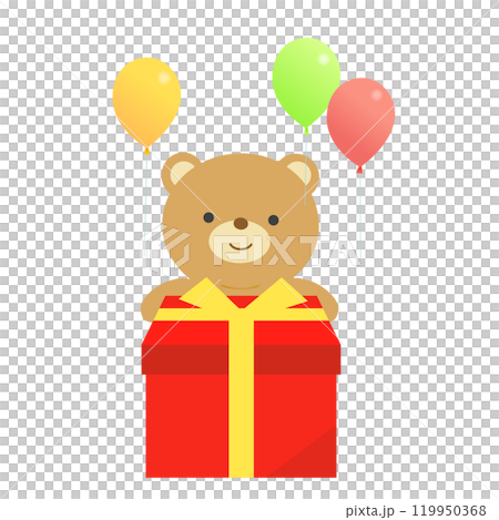 Cute bear with a gift Cute bear with a gift 119950368
