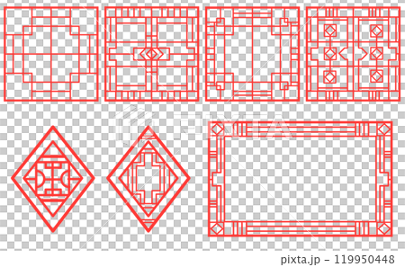 Chinese design frame decoration set 119950448