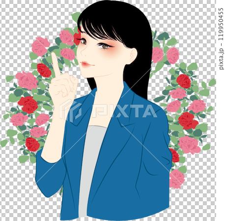 A talented female business person in a suit A talented female business person in a suit 119950455