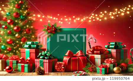 クリスマスツリーとプレゼントとセール 119950764