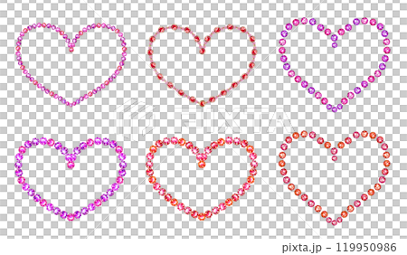 心形寶石框架首飾套裝 心形寶石框架首飾套裝 119950986