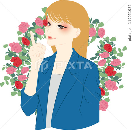 金髪でスーツを着た優秀な女性ビジネスマン 119951086