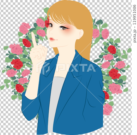 A talented blonde businesswoman in a suit 119951086