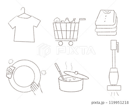 家事をする時に使う手描きの道具 119951218