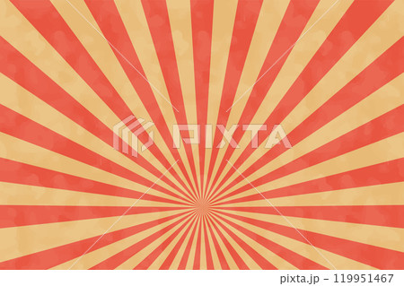 水彩風のシンプルな集中線・赤金 119951467