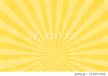 水彩風のシンプルな集中線・黄 119951468