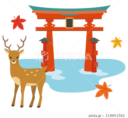 厳島神社 宮島 大鳥居 厳島神社 宮島 大鳥居 119951562