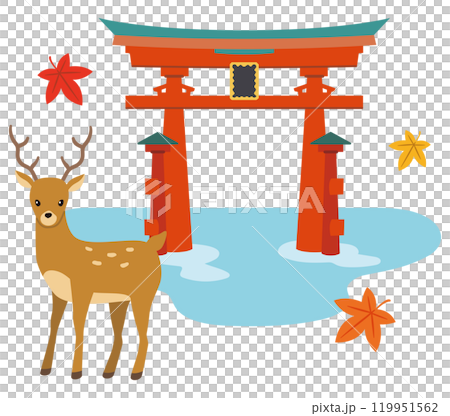 厳島神社 宮島 大鳥居 厳島神社 宮島 大鳥居 119951562