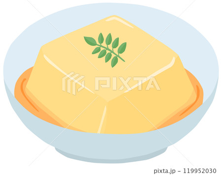 卵豆腐のイラスト ベクター素材 119952030